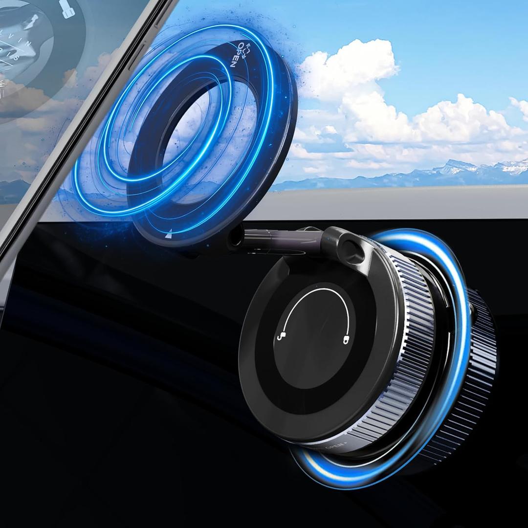 Vacuum Magnetic Phone Holder,Vacuum Magnetic Suction Phone Holder for i-Phone 11 12 13 14 15 16