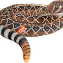 Wild Republic Snake Living Earth Diamondback Rattlesnake, Stuffed Animal, 60 inch, Plush Toy, Fill is Spun Recycled Water Bottles