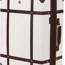 SwissGear 7739 Trunk, Hardside Spinner Luggage (White, Checked-Large 26 Inch)