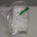 Clear Acrylic Rectangular Serving Tray with Lid - Grey Black Marbleized Grain Cake Holder, Cake Stand Display Set for Cheese, Chips, Fruit Platter