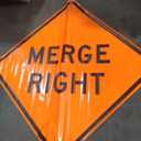 Roll-Up Sign-48" Nonreflective Vinyl-Merge Right