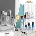 Seoneiro 2 Tier Corner Bathroom Counter Organizer, Cosmetic Skincare Organizer, Bathroom Countertop Perfume Tray Vanity Organizer, Kitchen Spice Corner Storage Shelf