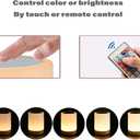 Touch Bedside Lamp, Dimmable Night Light for Baby Nursery, 13 RGB Colors & 5 Brightness Levels, Portable Rechargeable Table Lamp for Nightstand, Kids, Bedroom, Office, Camping