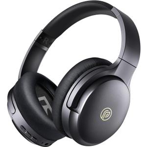 Active Noise Cancelling Bluetooth Headphones, Wireless Headphones Over Ear with Microphone, 80H Playtime Deep Bass Comfortable Protein Earpads Headset for Adults, Travel, Gym, Home,Office