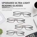 TERAISE Reading Glasses Men 4-Pack Ultralight Blue Light Reader Glasses Women with Spring Hings,Clear Vision&Anti Eyestrain