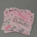 Baby Its Cold Outside Baby Shower Decorations-40Pcs Pink Baby Shower Napkins Winter Wonderland Snowflake Paper Napkins Baby Its Cold Outside Party Supplies for Girl (Pink)