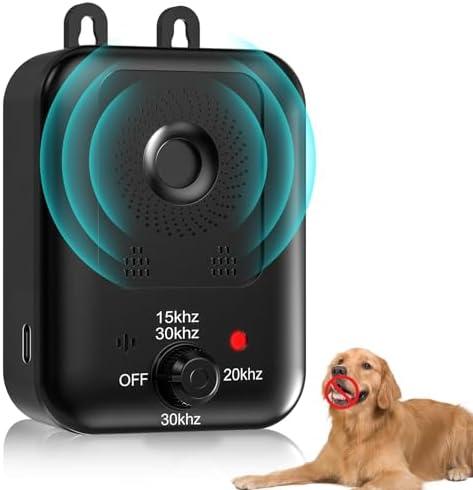 Anti Barking Devices, Auto Barking Control Devices with 3 Modes, Effective Stop Barking Dog Devices for Indoor & Outdoor Use, Rechargeable Ultrasonic Dog Bark Box Barking Deterrent Devices?Black3