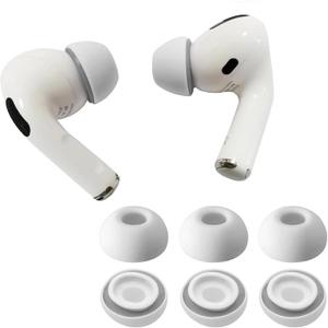 2 x Patented Memory Foam Ear Tips for AirPods Pro 1st&2nd Gen w/Silicone Shield. No Silicone Eartips Pain. Anti-Slip Eartips. Fit in The Charging Case, 3 Pairs (Large)