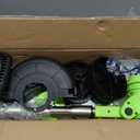 WORKIT 4-in-1 Electric Weed Wacker, 20V 6 Inch Cordless Weed Eater with Wheels, 2×4.0Ah Batteries & 4 Blade Types, Lightweight Stringless Brush Cutter for Small Yard & Garden Care
