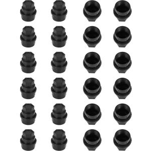X AUTOHAUX 24pcs Wheel Lug Nut Covers 15646250 for Chevroet for GMC 1500 2500 Sierra Suburban Tahoe Yukon Pickup 711-025 611-607 99956 Truck Lug Nut Cap Covers M28 x 2 Black Anti Scratch