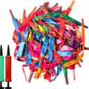 100pcs Rocket Balloons with Two Air Pump Colorful Giant Rocket Balloons for Parties