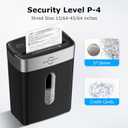 Bonsen 10-Sheet Cross Cut Paper Shredder for Home Office, P-4, Portable Handle, 4 Gallons Bin, Paper and Credit Card Shredder, Black (S3201 New Version)