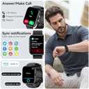 Smart Watch With Alexa Built-in, Bluetooth Calls/Notifications, 1.83" HD Health Fitness Tracker, 24/7 Heart Rate and Sleep Tracking, 120+ Sports Modes, IP68 Waterproof for iPhone and Android (Black)