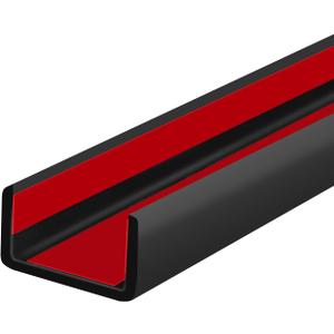 Rubber Edge Trim, Self Adhesive U Channel Edge Trim, Big Size U Shaped Trim, Edge Banding for Plywood, Woods, Shelf, Cabinet, Countertop, Size7/8 inch (22mm), Length 20Ft, Black
