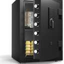 DAYI Fireproof Safe, 3.0 Cubic Feet Biometric Fingerprint Fire Proof Safes Box for Home Documents Money, Digital Touchpad Security Safe Dual Alarm System - DY-60FP