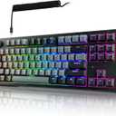 TECWARE Phantom+ Elite 87 Mechanical Gaming Keyboard | RGB LED Backlit | Hot Swappable Wraith Red Switches | 87 Key TKL Layout | Thocky Sound Profile | Tri-Mode Wireless Bluetooth/2.4GHz | Black