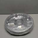 12 Pack Round Plastic Veggie Tray with Lid Fruit Tray 6 Divided Compartment Container Food Serving Dip Platter Reusable Catering Trays for Veggie Fruit Snack Party and Buffet TraysClear12inch