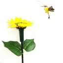 Hummingbird Flying Simulation for Garden and Window Decoration, Powered by Solar Panel (Sunflower)