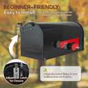 Large Mailboxes for Outside, RAINHOL Black Metal Mailbox, Galvanized Steel Post Mount Mail Box, T3 Large Capacity, 23 x 10.7 x 8.9 Inches