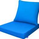 Deep Seating Chair Cushion Outdoor Patio Seat and Back Cushion Set for Outdoor Furniture Water Repellent 22'' x 24 x 4'' Patio Deep Seat Cushions Fade Resistant (Pure Sky Blue)