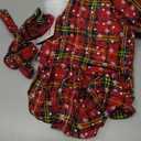 Dog Sweater Dress, Puppy Sweaters for Small Dogs Girl Winter Pet Clothes Outfit for Chihuahua Yorkie Teacup Cold Weather Red Plaid Cat Apparel Clothes (Medium, Red)