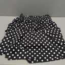 Tankaneo Womens Polka Dot Maxi Skirts Boho Smocked High Waisted Tie Skirt Casual Beach Vacation Dress (Large, Black)