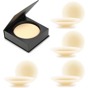 Nipple Covers for Women, 4 Pairs Nipple Covers, Adhesive Silicone Pasties