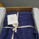 BIOWEAVES 100% Organic Cotton Bath Towel Set | 700 GSM Plush 6-Piece Premium Towel Set GOTS Certified, 2 Bath Towels, 2 Hand Towels & 2 Washcloths - Navy Blue