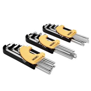 Mount 30PCS Long Arm Hex Key Set, Professional Allen Star Key Wrenches, Cr-V Alloy Steel, Portable Driver Tool Kit with Hinged Carry Case for Home Maintenance and Vehicle Repair, Metric/SAE/Torx