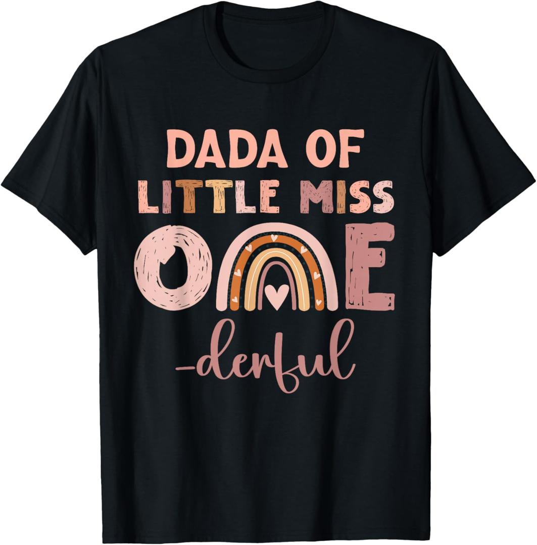 Boho Dada of Miss Onederful 1st Birthday Girl Cute T-Shirt Large