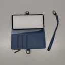 Defencase Compatible with Google Pixel 8 Case, RFID Blocking Wallet Case Suitable for Google Pixel 8 Fashion PU Leather Magnetic Flip Zipper Strap Card Holder Phone Case for Women and Men, Lake Blue