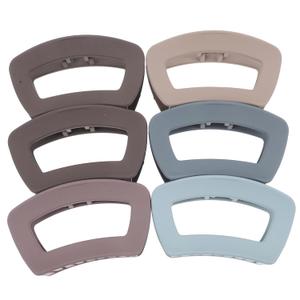 FOMIYES 6pcs Women s Plastic Hair Claw Clips Jaw Clips for Daily Use Random Colors for Thick Thin Hair Styling Non-slip Accessories