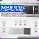 Bagean Grease Microwave Vent Filter W10208631A and Charcoal 8206230A Whirlpool Microwave Filter Replacement Combo Pack - Aluminum Mesh and Carbon Filters Refresh The Kitchen Stove Oven Air (2-Sets)