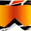 Youth & Kids Motocross Goggles - Dirt Bike & MX Motorcycle Off Road Goggles with Anti Fog UV Protection Lens (Techline Orange,orange Lens)