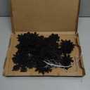 JULMELON Christmas Snowflake Ornaments, 48 PCS Glitter Snowflake Decorations 4 Different Black Snowflakes Decorative Hanging Ornaments for Christmas Decorating, Crafting, Wedding