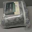 HYPREST Flannel Sheets Queen Size,Grey Snowflake Christmas Soft Warm Winter, King