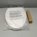 Toilet seat Elongated with Slow Close Hinges, Four Bumpers Never Loosen and Easily Remove, Two Sets of Parts, Plastic, White