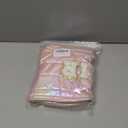 Hiroyuki Iridescent Makeup Bag, 14 inches Cosmetic Bag, Large Capacity Travel-Friendly Pouch (plain, pink)