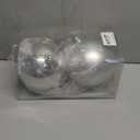 Christmas Ornaments Balls 5.9" Large Christmas Decorations Xmas Tree Shatterproof Big Silver Christmas Ball Ornaments with Hanging Loop for Wedding Holiday Halloween Party Indoor Outdoor Decor 2 Pcs