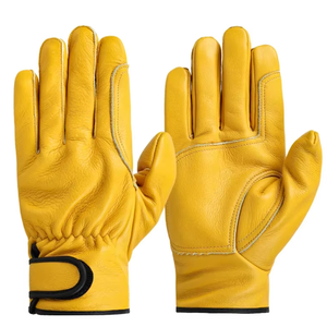 Toolant Winter Leather Work Gloves, Warm 3M Thinsulate Lining for Cold Weather Work, Thermal Insulated Gloves (Medium, Yellow - Winter Version (1 Pair))