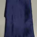 NTBAY Zippered Satin Pillow Cases for Hair and Skin, Luxury Standard Hidden Zipper Pillowcases Set of 2, 20x26 Inches, Navy Blue