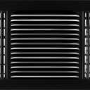 HVAC Premium 14"w X 8"h 3-Way AIR Supply Grille - Vent Cover & Diffuser - Flat Stamped Face - Black [Outer Dimensions: 15.75"w X 9.75"h]