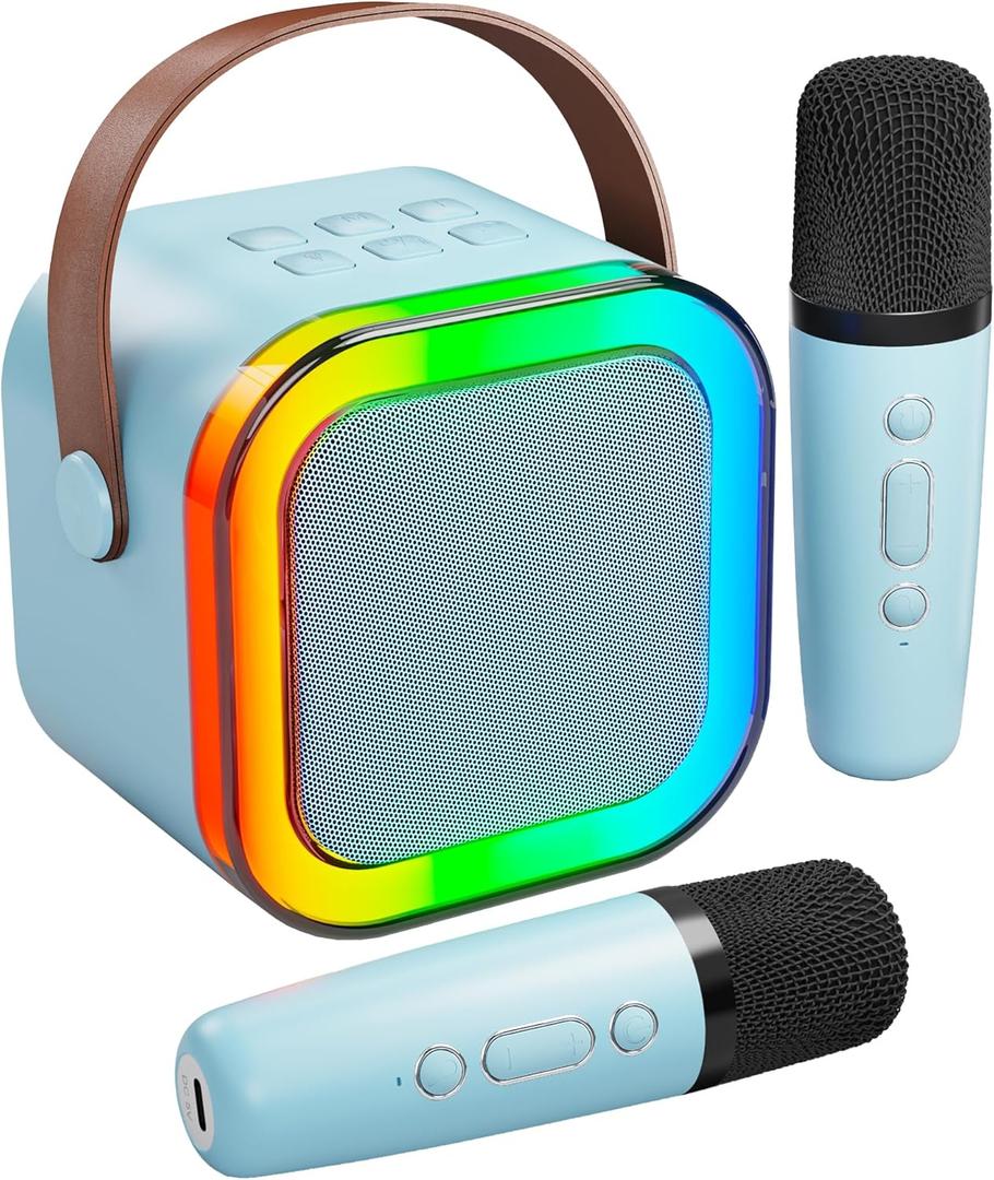 Mini Karaoke Machine for Kids Adults, 2026 TOP Birthday Gifts for Girls 3,4,5,6,7,8+Year Old Toddler Toys(Blue)