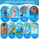 Inflatable Bounce House Water Slide for Kids, 138 x 121 x 82 Inch Bouncy Castle with Deep Pool, Rings, Climbing Wall, Splash Pool, Target Balls, Basketball Hoop, Blower Included