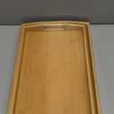 2 Pack Bamboo Serving Tray with Handles, Portable Bed Tray for Breakfast Dinner, Eating Trays for Living Room,Restaurants