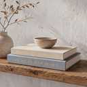 Beautiful Decorative Books - Set of 2 Linen Boxes Enhance Your Coffee Table, Bookshelf or Mantel Decor - Aesthetic Fake/Faux Books for Modern Home Decoration, Photo Storage and as a Keepsake Box