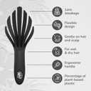 Wet Brush Go Green Curl Detangler Hair Brush - Black - Ultra-Soft IntelliFlex Detangling Bristles Glide Through Tangles with Ease - Great For Curly Hair - No Split Ends & Pain-Free (Pack of 2)