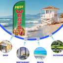 Fresh Wraps Feather Flag for Business Advertising 6 FT Swooper Flag for Storefronts Retailers Shops Food Trucks Events and Fairs (Flagpole Not Included)