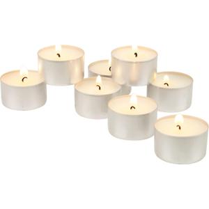 Stonebriar Bulk 50 Pack Unscented Smokeless Long Tea Light Candles with 8 Hour Extended Burn Time, White, 50 Count