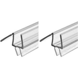 Prime-Line M 6258 Frameless Shower Door Bottom Seal for 3/8 in. Thick Glass Doors  Stop Shower Leaks and Create a Water Barrier, 36 in., Clear Vinyl (Single Pack) (Pack of 2)
